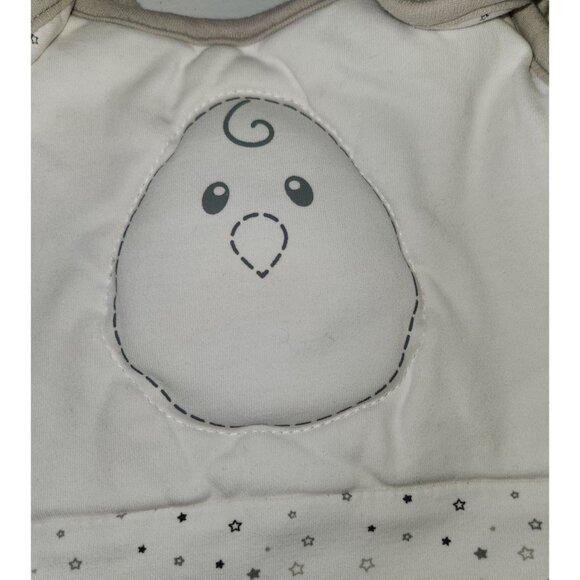 Nested Bean Zen Sack Classic Baby Sleep Sack 0-6 Months 100% Cotton Ivory & Gray - Picture 2 of 5